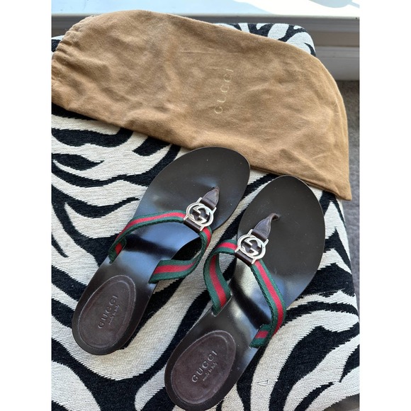 Gucci low kitten heel sandals, size 7, comes with dust bag - Picture 2 of 12